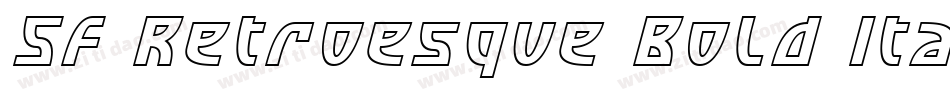 SF Retroesque Bold Italic字体转换